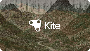 Kite logo on dark background