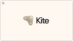 Kite logo on sand background